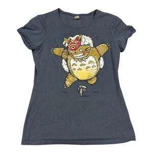 Kavio! Gray 100% Cotton Studio Ghibli Princess Mononoke Shirt‎ Youth Large